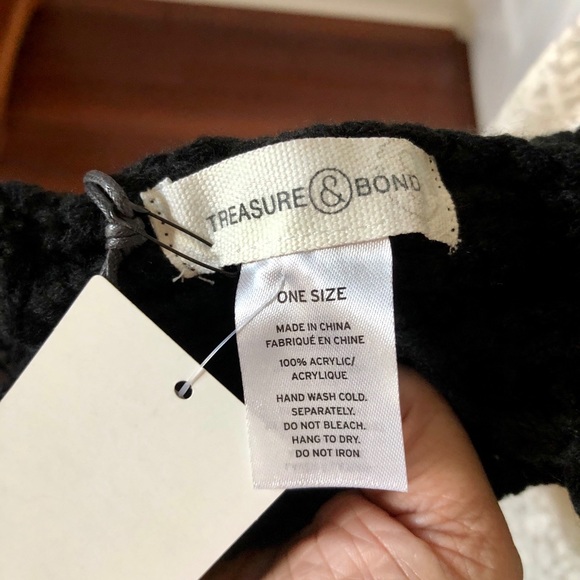 NWT Treasure & Bond Black Cable Knit Scarf - Picture 4 of 5